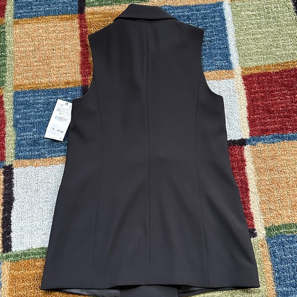 NWT Zara Black Tailored long Vest - Picture 5 of 5